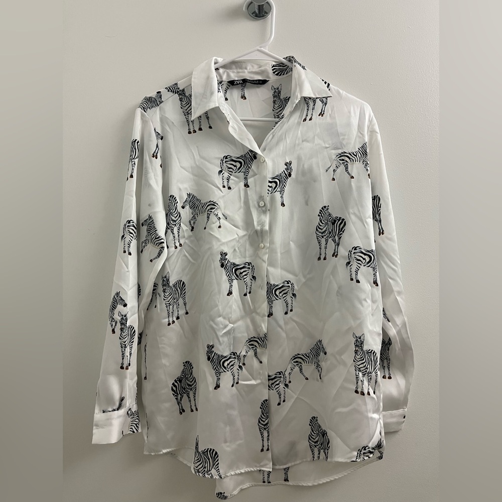 ZARA zebra printed shirt